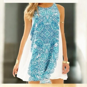 Lilly Pulitzer Wright Tipsy Tusks Dress Women's Size XS Trapeze Swing Classic